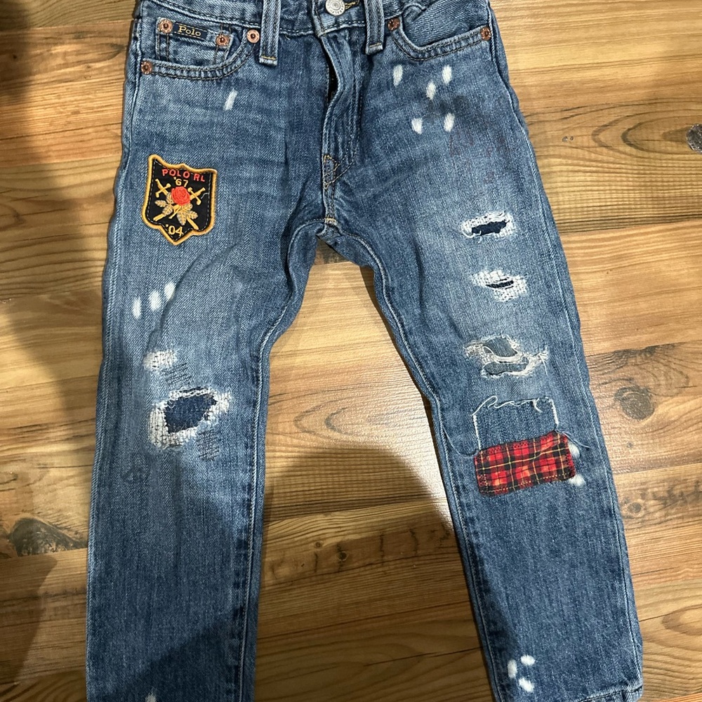 Polo by Ralph Lauren Blue Distressed Kids Jeans